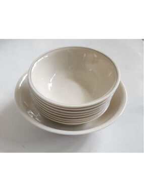 Vintage Corelle set of 8 English Breakfast 7in bowls and one serving bowl